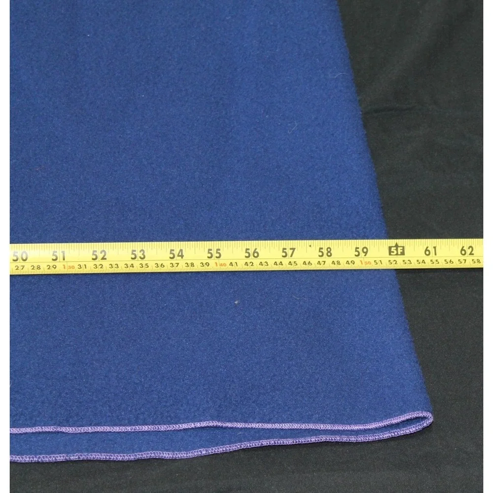 Lot of 2 Hawaiian Airlines Fleece Travel Blankets Purple Airplane Airline